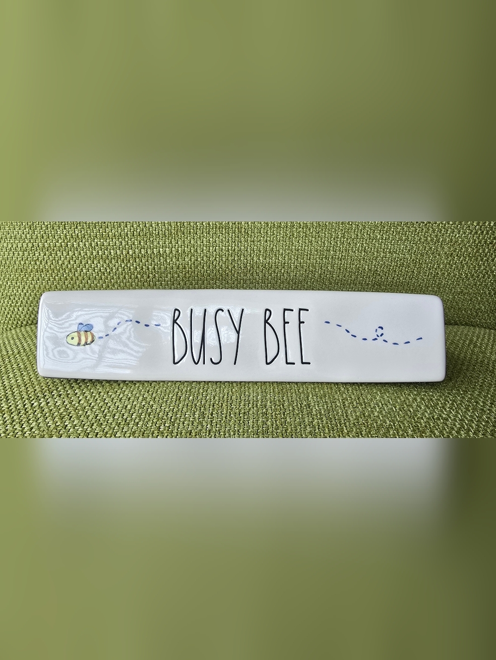 Rae Dunn White "BUSY BEE" Ceramic Desk Decor